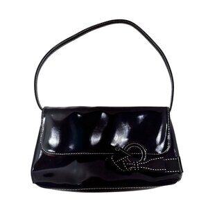 Preowned Victoria Secret Faux Patent Leather Womens Small Shoulder Bag Y2K Style